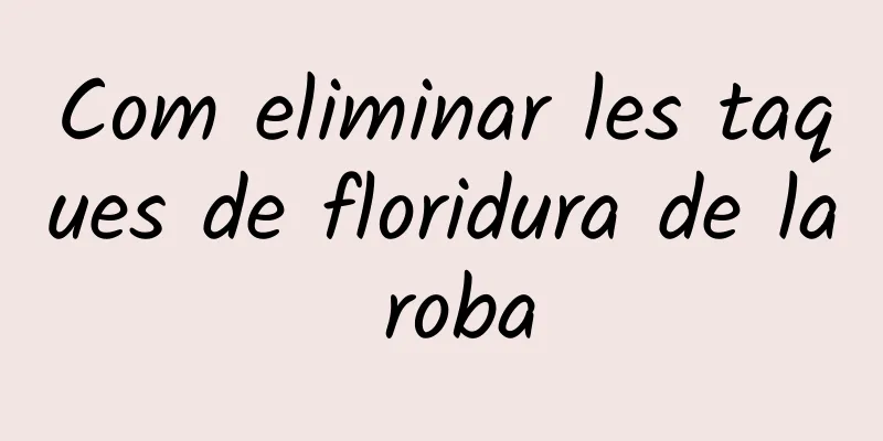 Com eliminar les taques de floridura de la roba