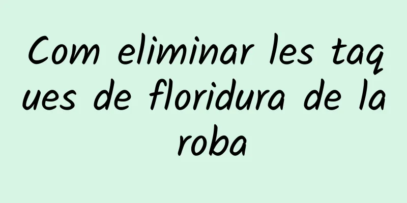 Com eliminar les taques de floridura de la roba