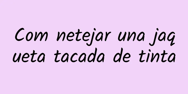 Com netejar una jaqueta tacada de tinta