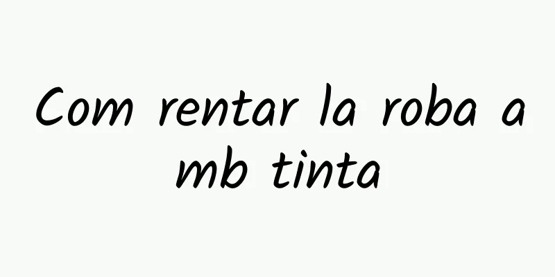 Com rentar la roba amb tinta