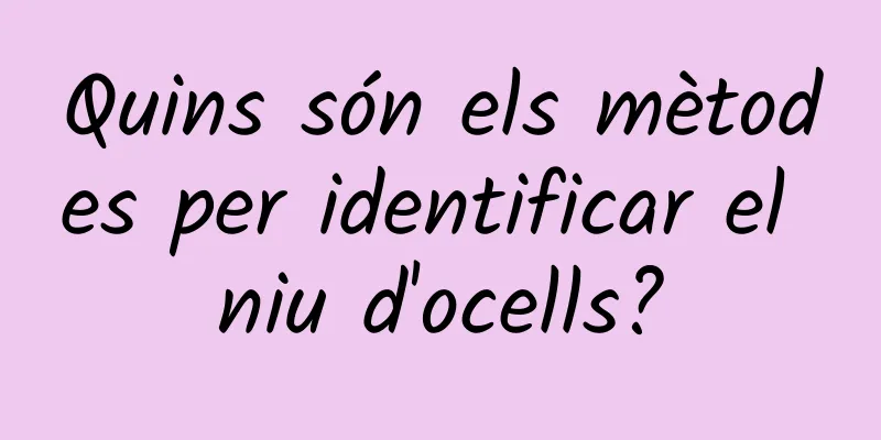 Quins són els mètodes per identificar el niu d'ocells?