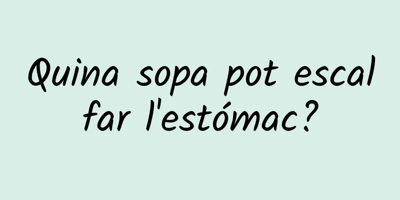 Quina sopa pot escalfar l'estómac?