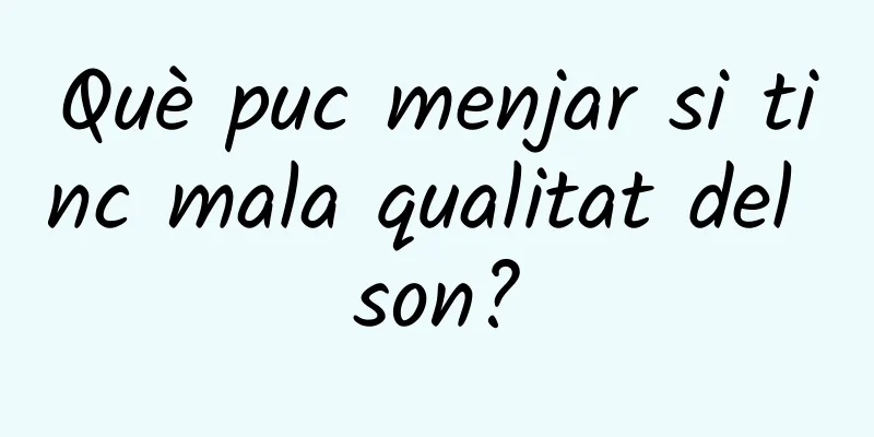 Què puc menjar si tinc mala qualitat del son?