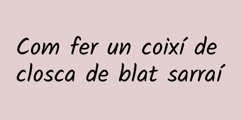 Com fer un coixí de closca de blat sarraí