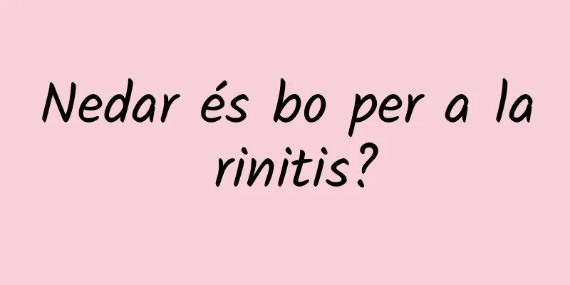 Nedar és bo per a la rinitis?