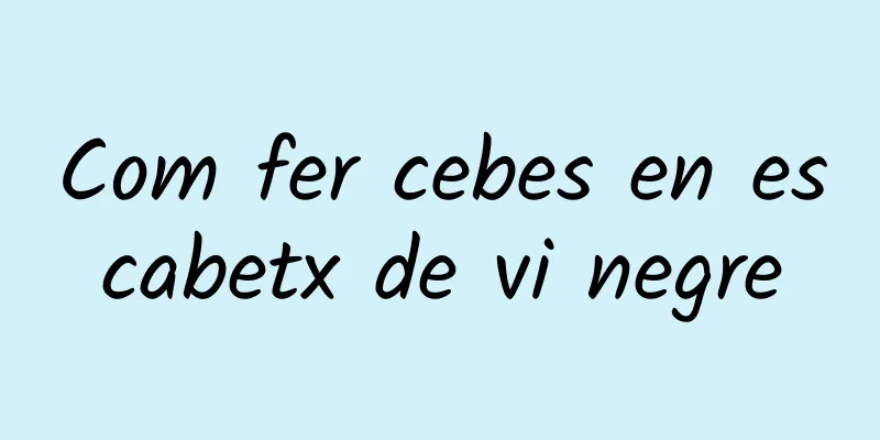 Com fer cebes en escabetx de vi negre