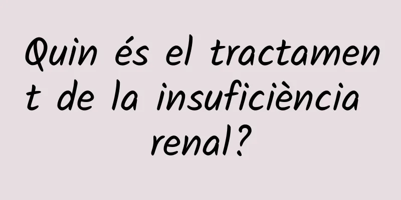 Quin és el tractament de la insuficiència renal?