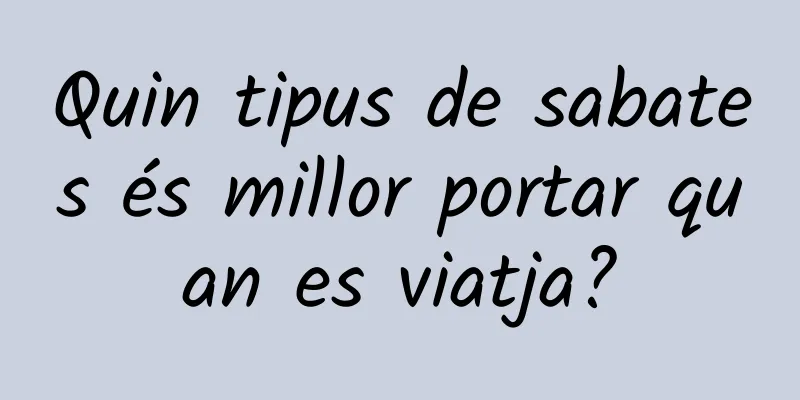 Quin tipus de sabates és millor portar quan es viatja?