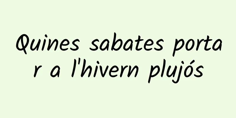 Quines sabates portar a l'hivern plujós