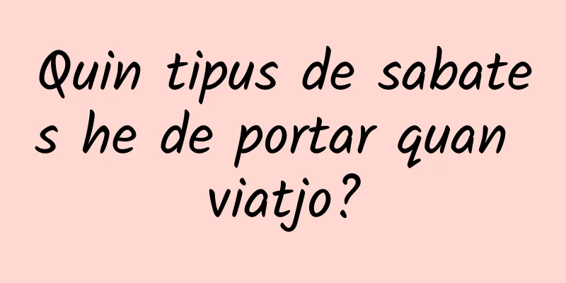 Quin tipus de sabates he de portar quan viatjo?
