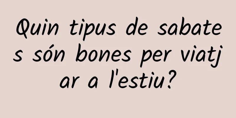 Quin tipus de sabates són bones per viatjar a l'estiu?