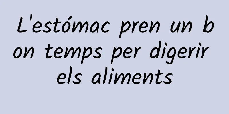 L'estómac pren un bon temps per digerir els aliments