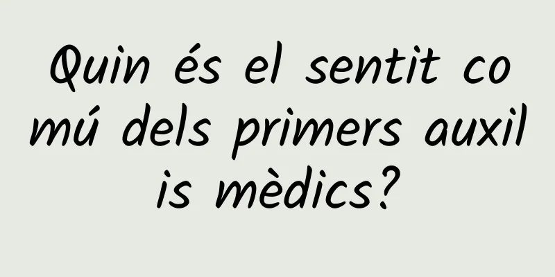 Quin és el sentit comú dels primers auxilis mèdics?