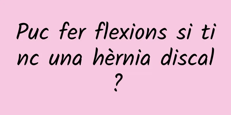 Puc fer flexions si tinc una hèrnia discal?