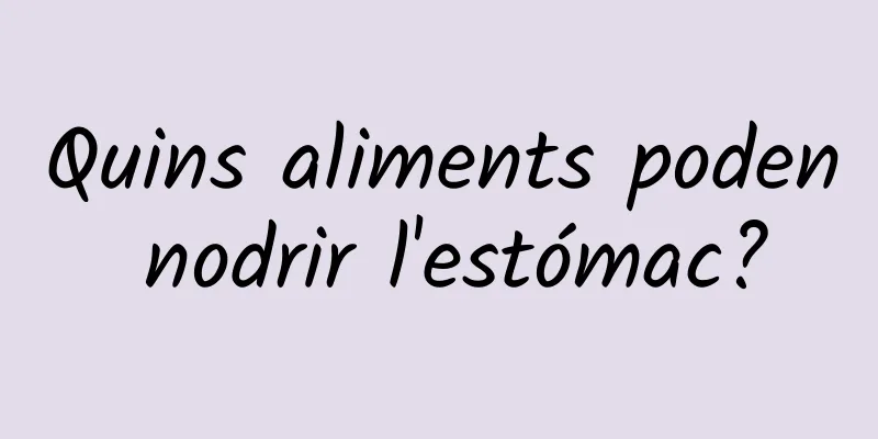Quins aliments poden nodrir l'estómac?