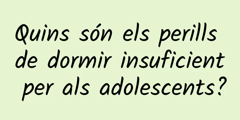 Quins són els perills de dormir insuficient per als adolescents?