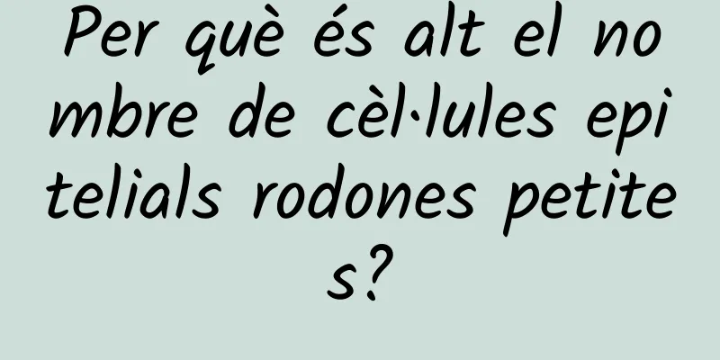 Per què és alt el nombre de cèl·lules epitelials rodones petites?