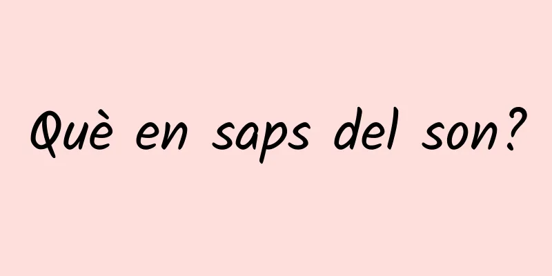 Què en saps del son?