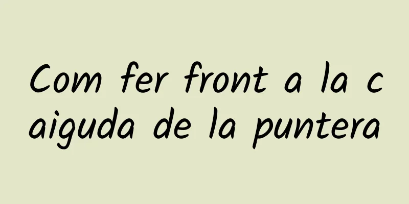 Com fer front a la caiguda de la puntera