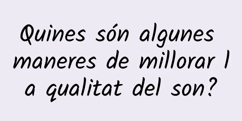 Quines són algunes maneres de millorar la qualitat del son?