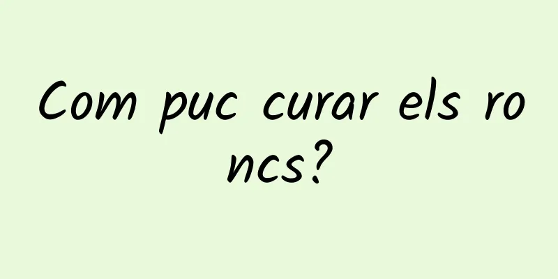 Com puc curar els roncs?