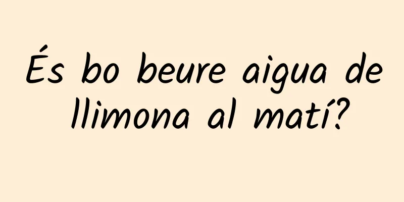És bo beure aigua de llimona al matí?