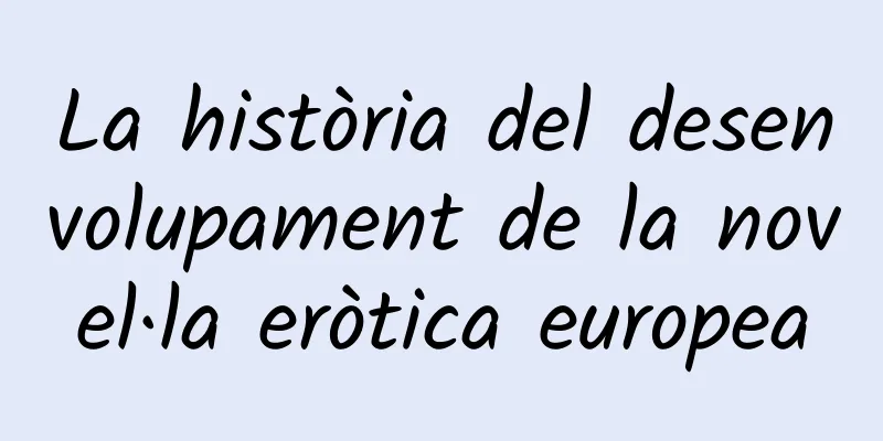 La història del desenvolupament de la novel·la eròtica europea