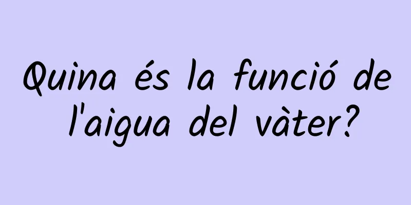 Quina és la funció de l'aigua del vàter?