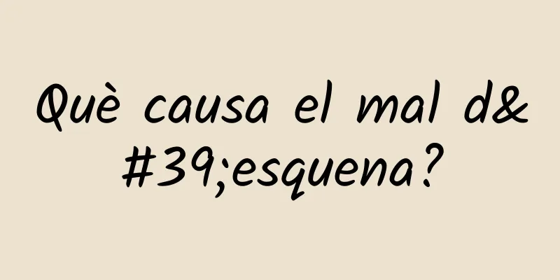 Què causa el mal d'esquena?