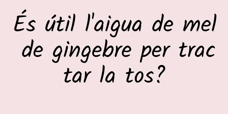És útil l'aigua de mel de gingebre per tractar la tos?