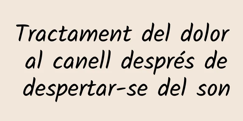 Tractament del dolor al canell després de despertar-se del son