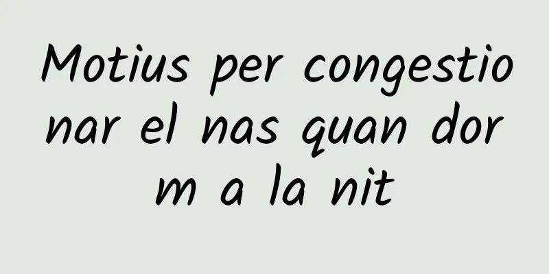 Motius per congestionar el nas quan dorm a la nit