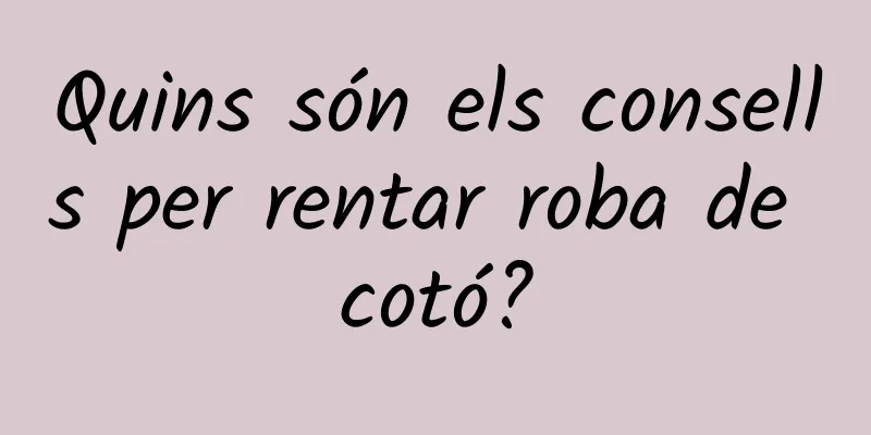 Quins són els consells per rentar roba de cotó?