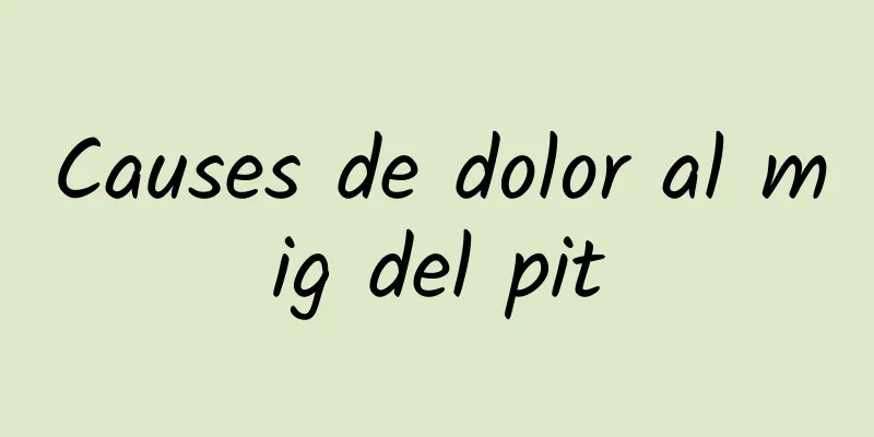 Causes de dolor al mig del pit