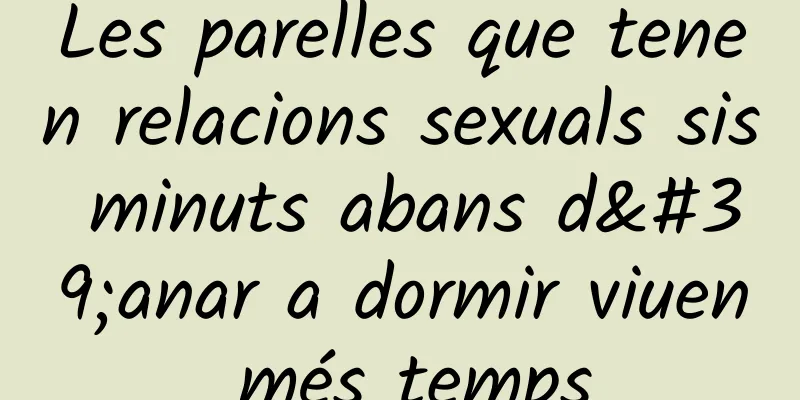 Les parelles que tenen relacions sexuals sis minuts abans d'anar a dormir viuen més temps