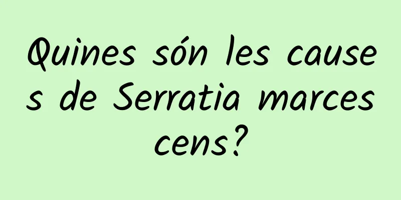 Quines són les causes de Serratia marcescens?