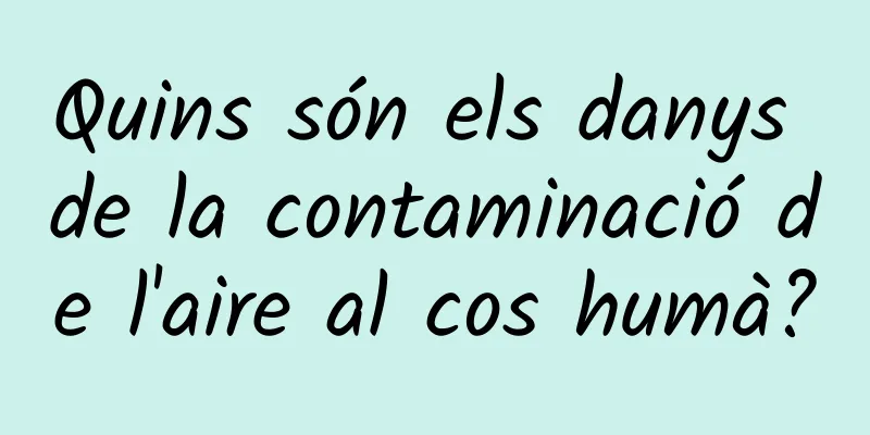Quins són els danys de la contaminació de l'aire al cos humà?