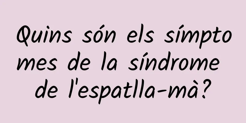 Quins són els símptomes de la síndrome de l'espatlla-mà?