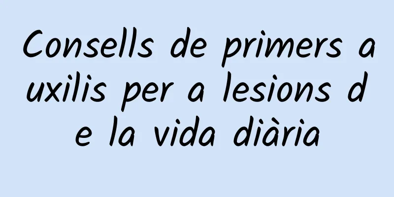 Consells de primers auxilis per a lesions de la vida diària