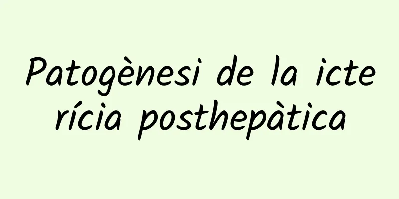 Patogènesi de la icterícia posthepàtica