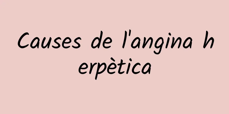 Causes de l'angina herpètica
