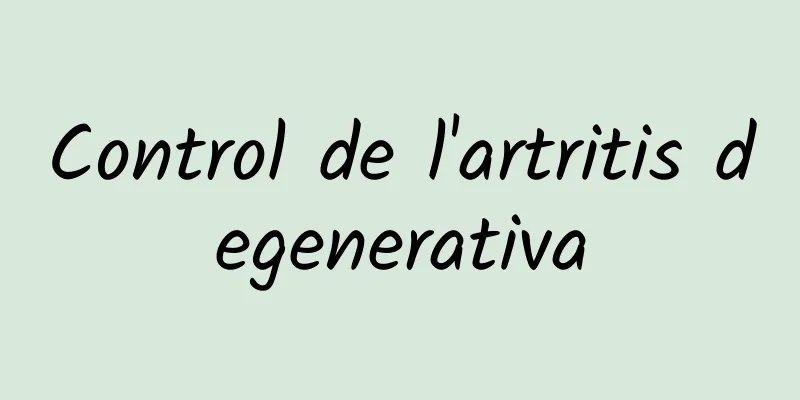Control de l'artritis degenerativa