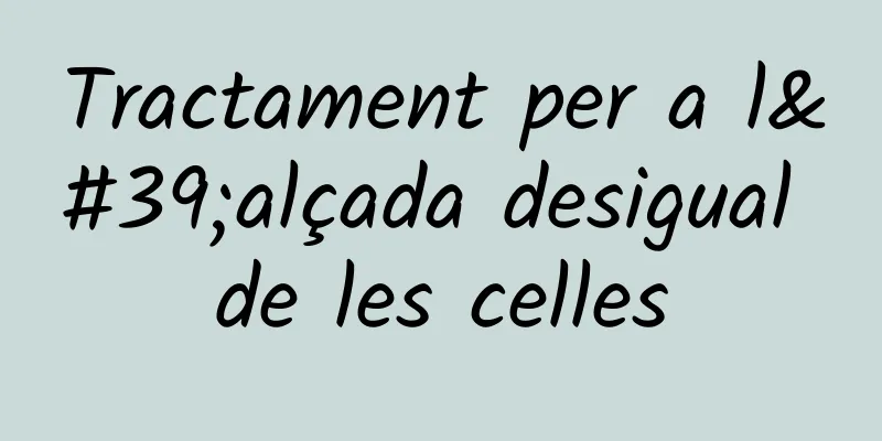 Tractament per a l'alçada desigual de les celles