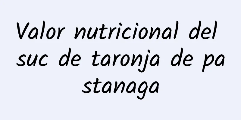 Valor nutricional del suc de taronja de pastanaga