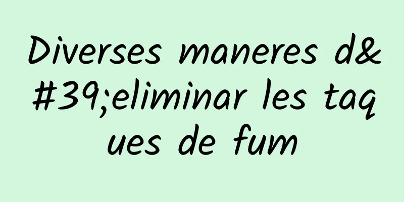 Diverses maneres d'eliminar les taques de fum