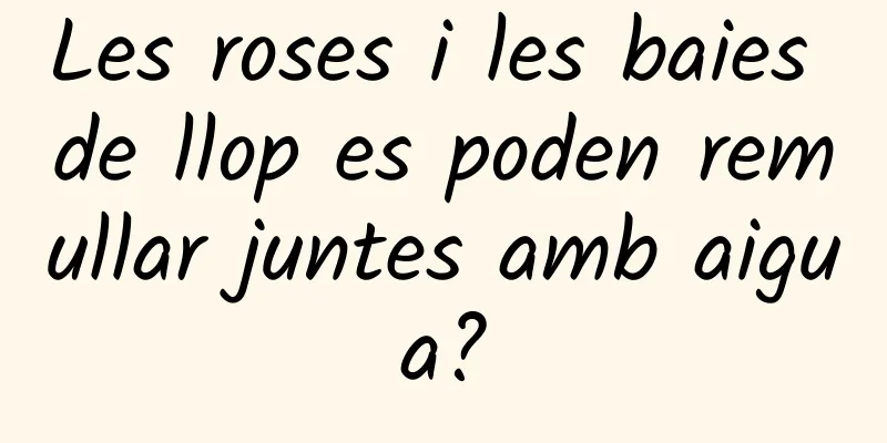 Les roses i les baies de llop es poden remullar juntes amb aigua?