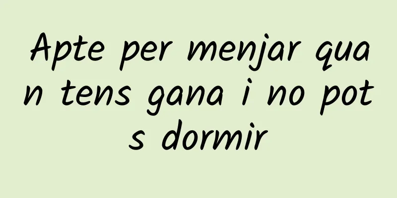 Apte per menjar quan tens gana i no pots dormir