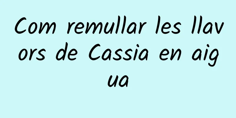 Com remullar les llavors de Cassia en aigua