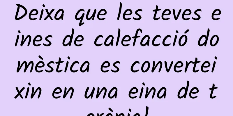 Deixa que les teves eines de calefacció domèstica es converteixin en una eina de teràpia!