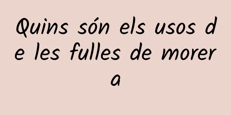 Quins són els usos de les fulles de morera